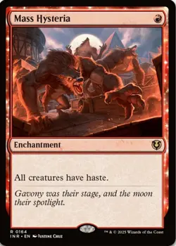 X 1 Mass Hysteria NM-M INR 164 MTG Magic The Gathering - Image 1