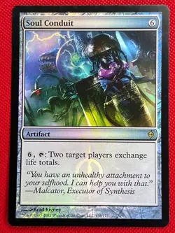 MTG Foil 1X Soul Conduit X1 New Phyrexia Magic - LP - Image 1