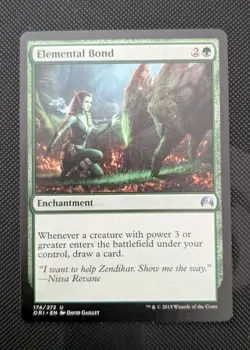MTG Origins Uncommon ELEMENTAL BOND NM - Image 1