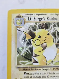 Pokemon Lt. Surge's Raichu Gym Challenge 1st Edition Rare 11/132 Wizards 2000 - Image 4