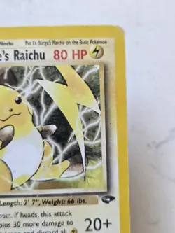 Pokemon Lt. Surge's Raichu Gym Challenge 1st Edition Rare 11/132 Wizards 2000 - Image 5
