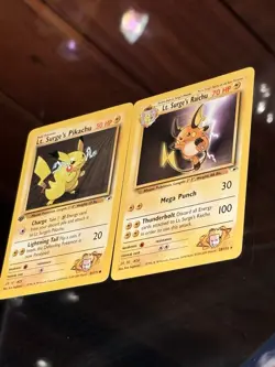 Pokemon TCG Lt. Surge's 1st Ed. Pikachu Gym Heroes W/ Raichu - Image 5