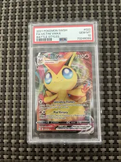 Pokemon TCG Victini VMAX Sword & Shield Battle Styles Ultra Rare Card 022/163 - Image 2
