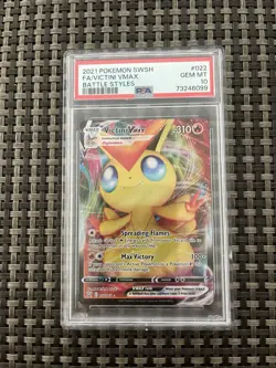 Pokemon TCG Victini VMAX Sword & Shield Battle Styles Ultra Rare Card 022/163 - Image 3