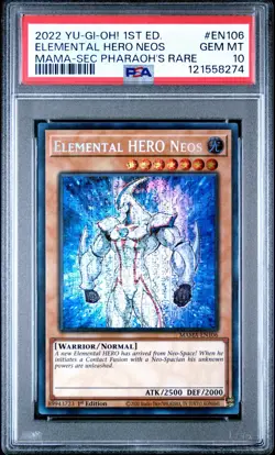 2022 YU-GI-OH! MAMA-MAGNIFICENT MAVENS 1ST ED #EN106 ELEMENTAL HERO NEOS PSA 10 - Image 1