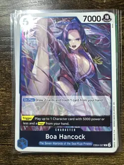 Boa Hancock EB04-027 R, The Azure Sea’s Seven ONE PIECE Card Game, Bandai, NM - Image 1