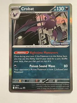 Crobat 076 Promo Chaos Rising Build & Battle Deck Pokemon Trading Card (STAMPED) - Image 1