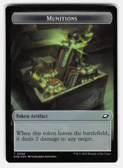 ROBOT // MUNITIONS DOUBLE-SIDED TOKEN FOIL - MTG - Santanna NM/M - Image 1
