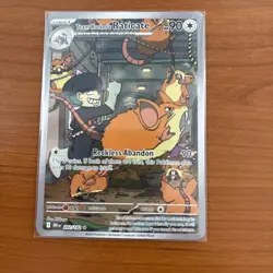 Team Rocket's Raticate 202/182 Illustration Rare Destined Rivals Pokemon Holo NM - Image 1