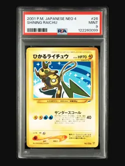 2001 POKEMON JAPANEN NEO 4 (DESTINY ) #26 SHINING RAICHU PSA 9 MINT - Image 1