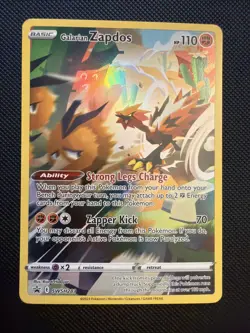 Pokemon TCG Galarian Zapdos Sword & Shield Black Star Promo SWSH283 Promo Holo - Image 1