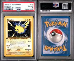 Pikachu #70 PSA 6 EX-MT German 1st Edition Neo Genesis 2001 Pokemon - Image 1