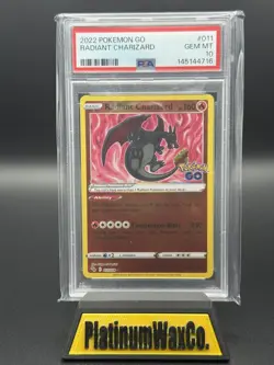 2022 POKEMON GO #011 RADIANT CHARIZARD PSA 10 - Image 1