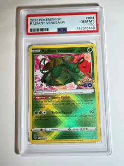 Radiant Venusaur 004 Pokemon GO - PSA 10 - Image 1