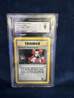 2000 Pokemon Rocket's Sneak Attack Team Rocket # 16/82 Holo CGC 9 - Image 1