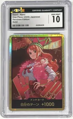 2025 One Piece Nami Gold DON!! Japanese Heroines CGC 10 Gem Mint - Image 1