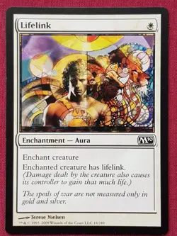 Magic The Gathering 2010 CORE SET M10 LIFELINK white card MTG - Image 1