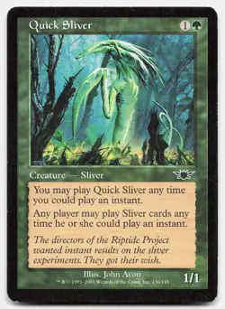 Quick Sliver 136 Common Legions Magic: The Gathering Lightly Played - Image 1