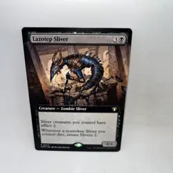 Lazotep Sliver (Extended Art) 764 Rare Commander Masters Magic: The Gathering LP - Image 1