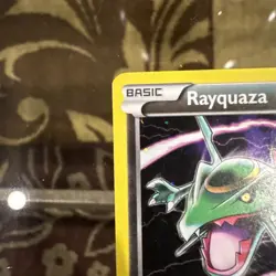 Rayquaza Basic Pokemon Card Dual Claw Dragon Blast. Holo, Rare. - Image 2