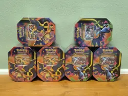 Pokemon TCG Mega Charizard EX Tin Set Of 6 (X & Y) Brand New Factory Sealed - Image 1