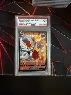 PSA 6 - 2020 Pokemon SWSH015 Promo Cinderace V Galar Partners Tins - Image 4