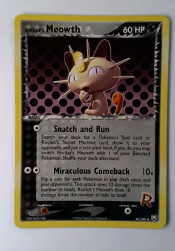 NM Excellent pokemon rocket's meowth 46 Team Rocket Returns NM - Image 1