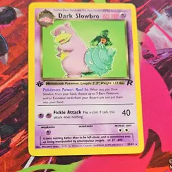 Pokemon TCG Dark Slowbro Team Rocket Rare Regular 29/82 Stage 1 60 HP Wizards - Image 1