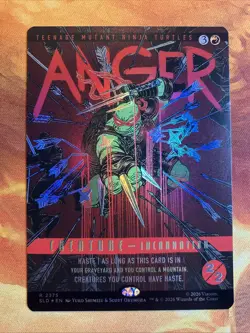 MTG Foil Borderless Anger Secret Lair: X Teenage Mutant Ninja Turtles!! - Image 1