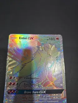 Pokemon Entei GX TCG Shining Legends Holo Card 74/73 Secret Hyper Rainbow Rare - Image 4