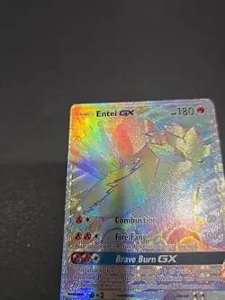 Pokemon Entei GX TCG Shining Legends Holo Card 74/73 Secret Hyper Rainbow Rare - Image 5