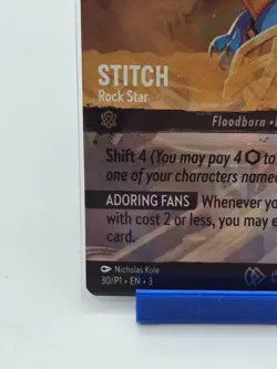 Stitch Rock Star Lorcana Enchanted Set Champ Championship Foil Enchanted 30/P1 - Image 5