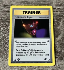 Pokemon Resistance Gym 109/132 Rare Gym Heroes Trainer Card NM Near Mint - Image 1