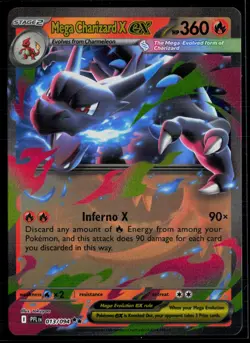 Mega Charizard X ex 013/094 Phantasmal Flames Double Rare Pokemon - Image 1