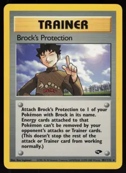 Brock's Protection 101/132 Gym Challenge Pokemon TCG Card - Image 1