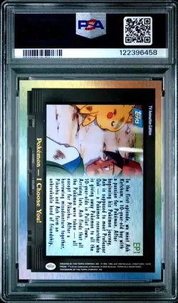 2000 TOPPS POKEMON TV ANIMATION SER 2 EPISODE CARDS POKEMON-I CHOOSE YOU! PSA 8 - Image 2