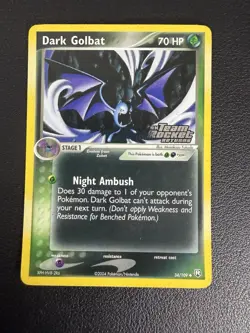 Pokemon TCG Dark Golbat EX Team Rocket Returns 34 Reverse Holo Uncommon NM - Image 1