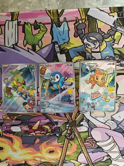 Pokemon 🍀TCG First Partner🍀Illustration Collection Series 1 Gen 7 Starters Set - Image 1