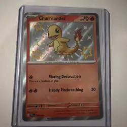 Eleven Pokemon Shiny Charmander 109/091 NM Shiny Paldean Fates baby Shiny - Image 1