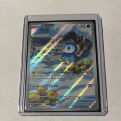 The Pokemon Company Piplup 098/094 Paldean Fates Illustration Rare Reverse Holo - Image 1