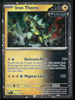 Pokemon - Iron Thorns 062/162 Cosmos Holo Temporal Forces NM SWIRL - Image 1