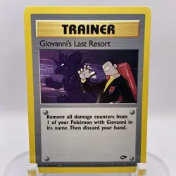Giovanni's Last Resort 105/132 Gym Challenge NM Rare WOTC Pokemon TCG Vintage - Image 1
