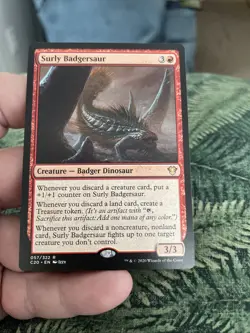 Surly Badgersaur MTG Commander 2020 Rare NM x1 - Magic Card - Image 1