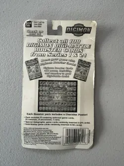 Digimon Blister Booster Pack 2000 Digi-Battle Cards Series 1 Factory Sealed - Image 2