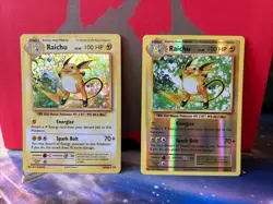 Pokemon Raichu Reverse Holo & Holo Set Lots 2 Evolutions English - Image 1