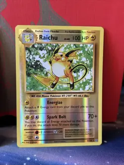 Pokemon Raichu Reverse Holo & Holo Set Lots 2 Evolutions English - Image 3