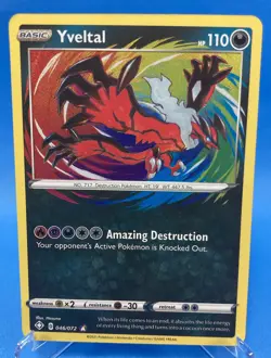 Pokemon TCG Yveltal Shining Fates 046/072 Holo Amazing Rare - Image 1