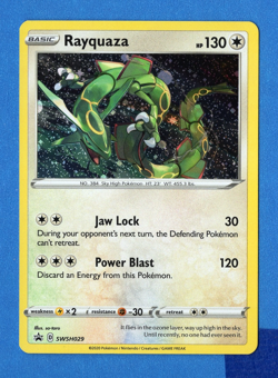 Rayquaza - SWSH029 - Pokemon Sword & Shield Promo Ultra Rare Holo Card NM - Image 1