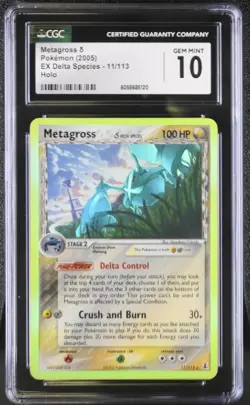 CGC 10 GEM MINT Metagross 2005 (Delta Species) 11/113 Delta Species Holo Pokemon - Image 1