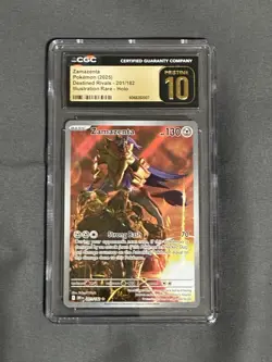 Pokemon Destined Rivals Zamazenta Illustration Rare 201/182 CGC Pristine 10 - Image 1
